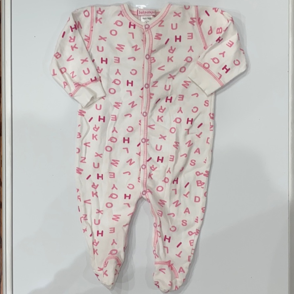 Baby Steps Letter Snap Front Onesie